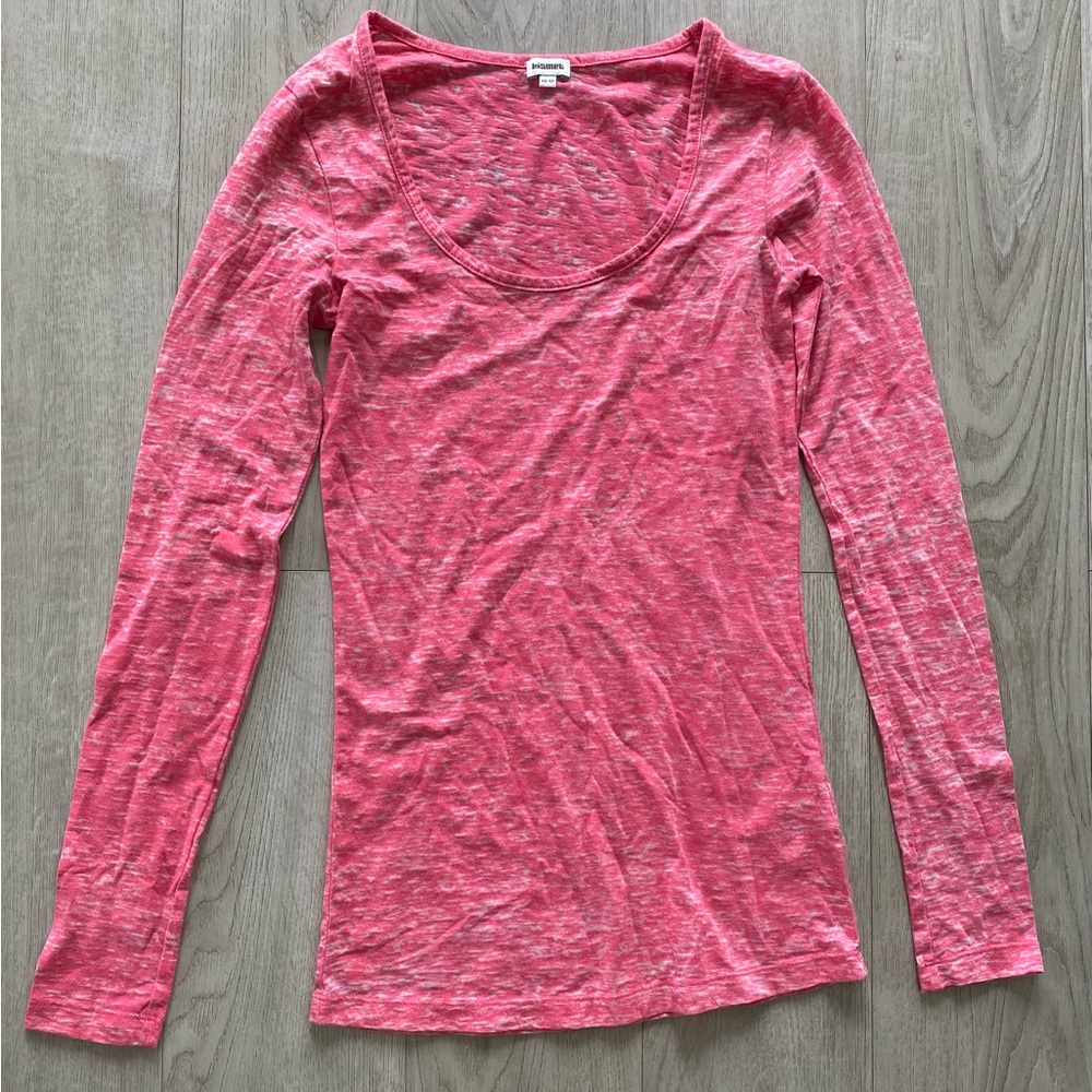 Kismet Pink Fitted Long Sleeve Blouse
